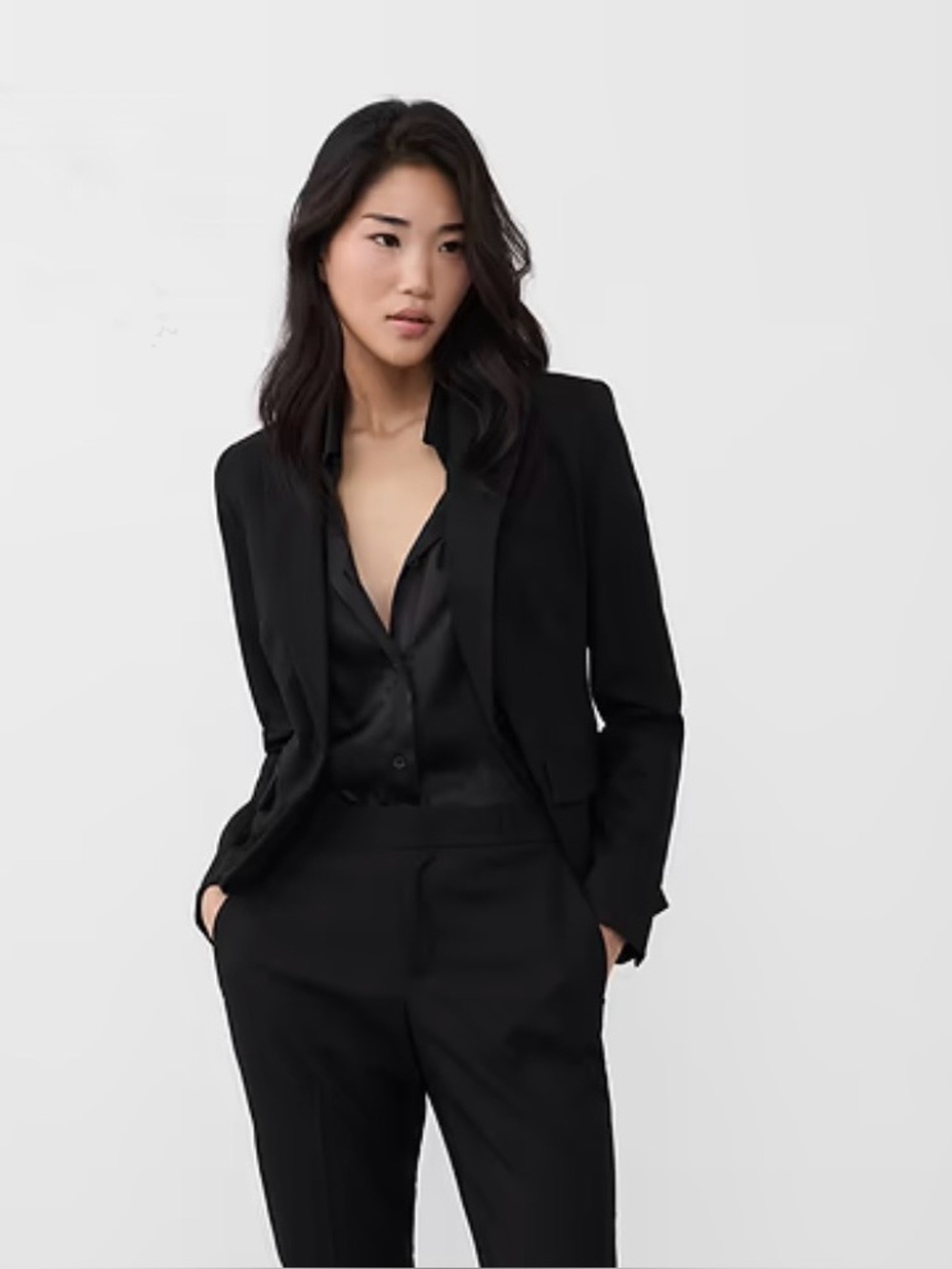 Banana Republic STRETCH TWILL CLASSIC BLAZER size 12 black